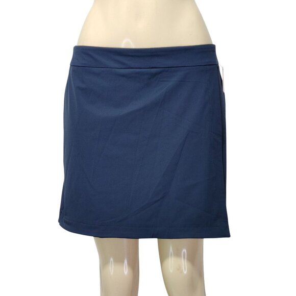 Spanx Sunshine 6" Pull On Skort UPF 50+ Midnight Navy Blue Women's Size L - Picture 3 of 16